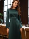 Изумрудное атласное платье для коктейльных мероприятий, фото 3
