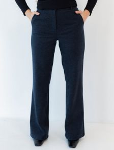 Серые теплые классические шерстяные женские брюки