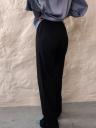Увеличить фото Черные классические шерстяные женские брюки на зиму, фото 3