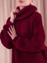 [COPY] Теплый вязаный свитер марсала с горловиной, фото 2