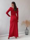 Увеличить фото Облегающее вечернее платье в красном цвете с разрезом, фото 2