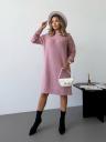 Вязанное шерстяное платье пудрового цвета, фото 4