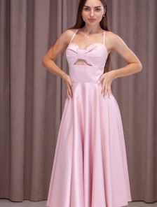 Вечернее нарядное платье светлого розового цвета