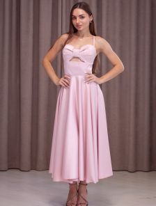 Вечернее нарядное платье светлого розового цвета