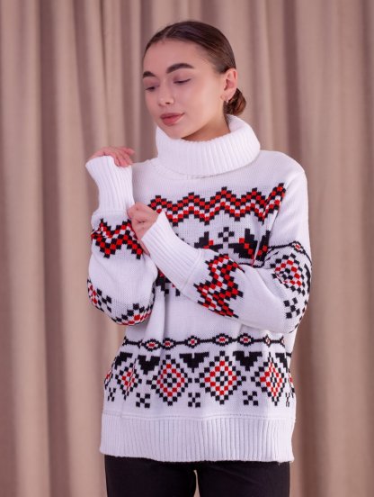 Теплый вязаный свитер оверсайз - идеальный вариант подарка, фото 1