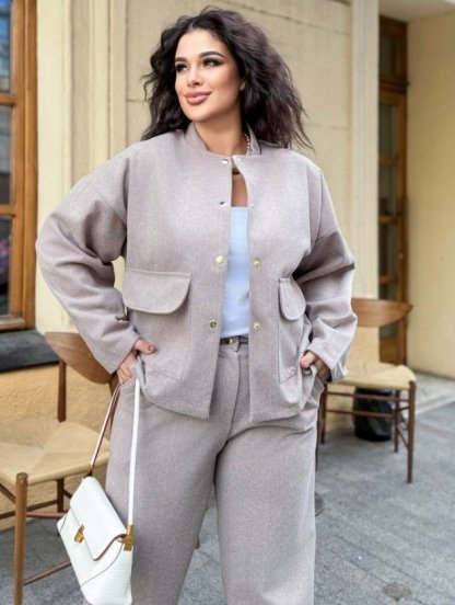 Женский теплый жакет пиджак, фото 1