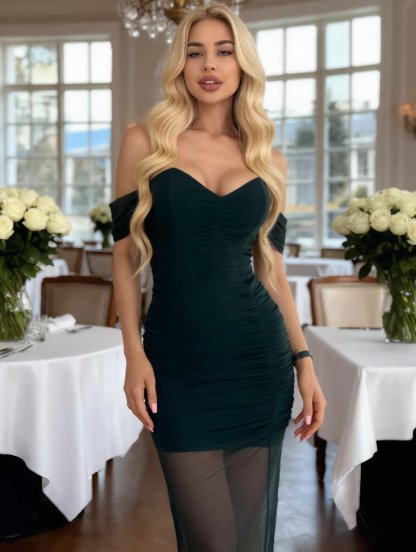 Черное нарядное легкое вечернее платье сетка, фото 1