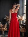 Вечернее красное платье без рукавов, фото 4