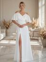 Увеличить фото Белое вечернее платье в пол с дополнительными рукавами, которые можно снимать, фото 10