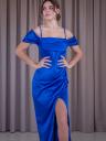 Женское синее облегающее платье для гостьи на свадьбу, фото 14