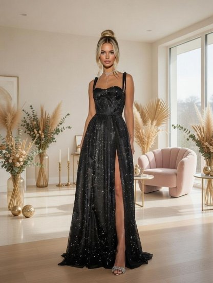 Корсетное черное платье со шнуровкой, фото 1