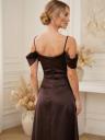 Женское коричневое нарядное платье А-силуэта, фото 3