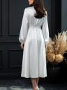 Увеличить фото Белое платье миди с рукавом и на пуговицах, фото 7