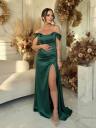 Увеличить фото Длинное нарядное вечернее платье зеленого цвета с корсетом, фото 3