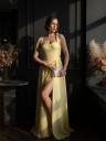 Увеличить фото Вечернее желтое платье c корсетом, фото 3