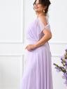 Вечернее нарядное шифоновое лавандовое платье в пол большого размера, фото 2