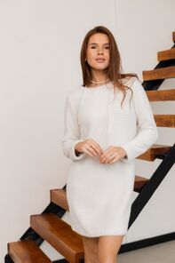 Теплое вязаное платье из турецкой альпаки