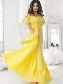 Обворожительное платье в желтом цвете