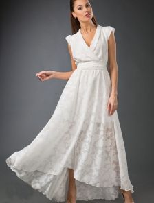 Восхитительное белоснежное платье в пол