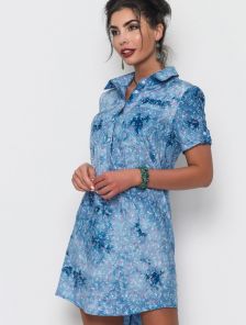 Модное платье с актуальным цветочным принтом и эффектом «варенки»