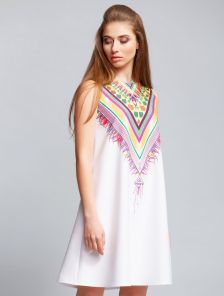 Оригинальное летнее платье с принтом в стиле бохо