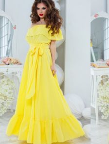 Обворожительное платье в желтом цвете