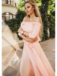 Невероятное женственное платье персикового цвета