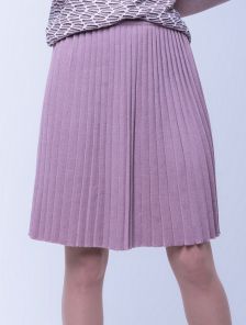 Стильная плиссированная юбка А-силуэта цвета пудры