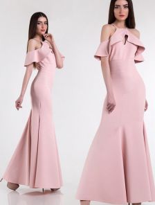 Сексуальное и обворожительное платье нежно-розового цвета