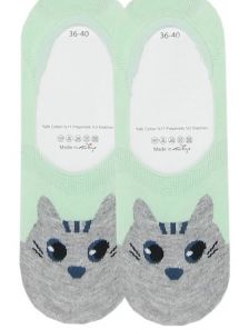 Носочки с изображением серого котика