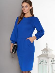Классическое платье синего цвета